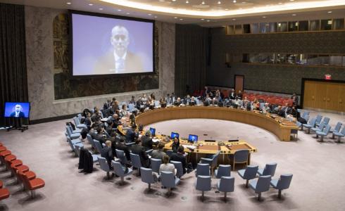 نيكولاي ملادينوف في جلسة لمجلس الأمن بشأن غزة -ارشيف-