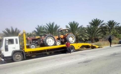 الاحتلال يستولي على معدات زراعية شمال أريحا