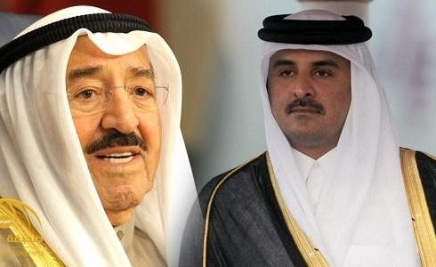 أمير قطر تميم بن حمد والكويت صباح الأحمد