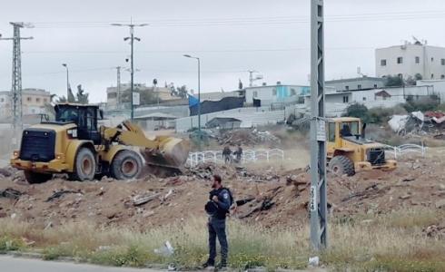  تجريف أراضٍ محاذية للمنازل في رهط