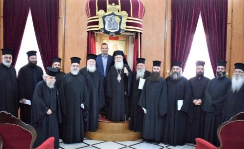 اجتماع بطريرك القدس مع قضاة المحاكم الكنسية 