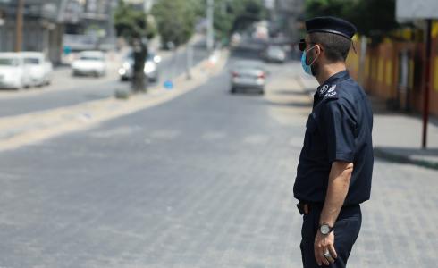 أحد أفراد الشرطة الفلسطينية بغزة 