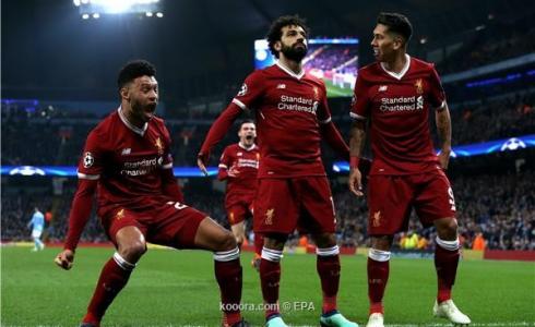 احتفال لاعبي ليفربول