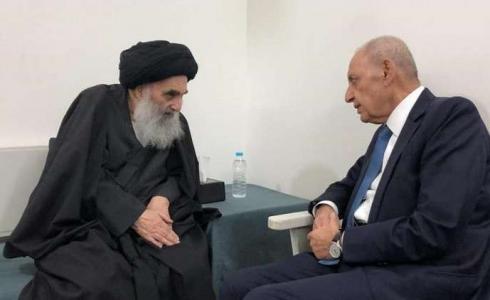 لقاء نبيه بري وعلي السيستاني في النجف