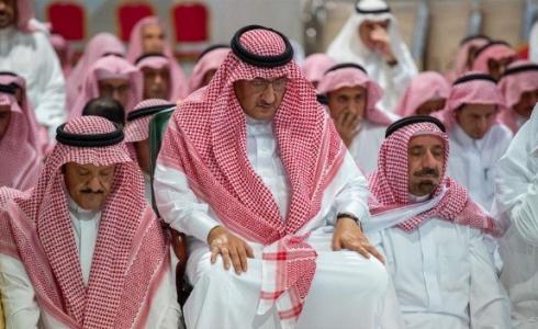الامير محمد بن نايف في جنازة والدته الجوهرة ال سعود
