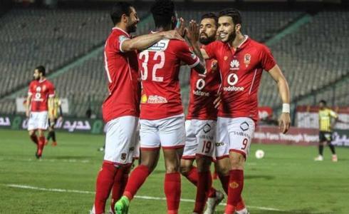 احتفال لاعبي الاهلي