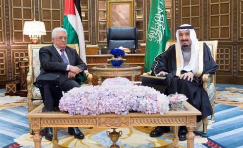 الرئيس الفلسطيني محمود عباس والعاهل السعودي سلمان بن عبد العزيز