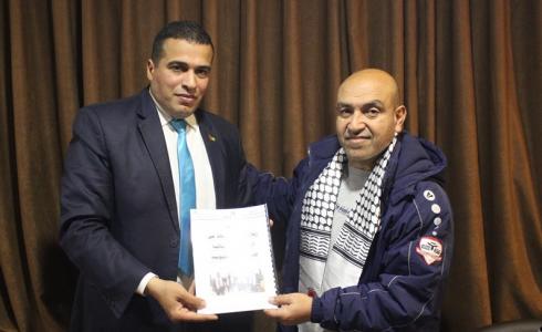 احمد ابو دياب مع الامين العام لاتحاد غرب اسيا لكرة الطاولة