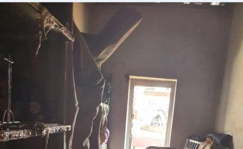 حريق في منزل بأبو سنان