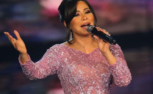 زوج شيرين عبد الوهاب يرافقها على المسرح