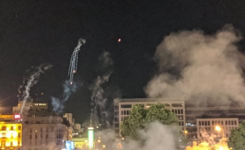 دخان ناتج عن المواجهات وسط بيروت