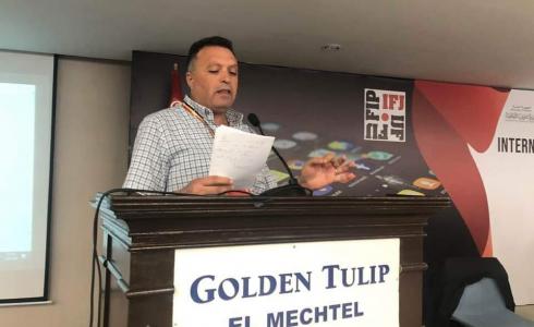 نقيب الصحفيين الفلسطينيين  ناصر أبو بكر