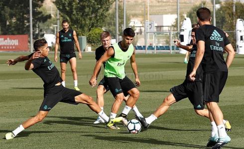 ماركو أسينسيو خلال تدريبات ريال مدريد- أرشيفية