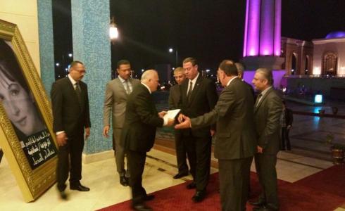 السفير دياب اللوح يسلم برقية عزاء باسم الرئيس لأسرة الفنانة الراحلة شادية