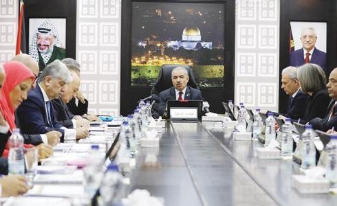 اجتماع الحكومة الفلسطينية يوم الاثنين الماضي