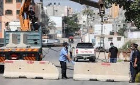 الإغلاقات في الضفة بسبب الحد من انتشار فيروس كورونا