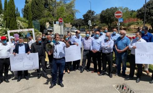 اعتصام لجنة الرؤساء والمشتركة قبالة وزارة المالية 