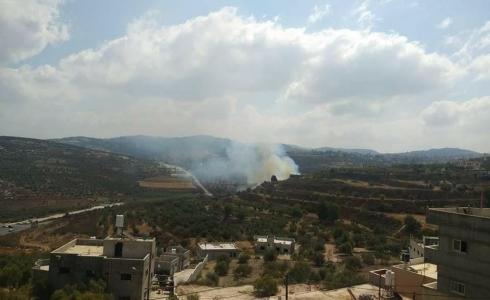 مستوطنون يضرمون النار