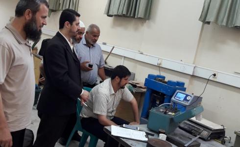 الأشغال بغزة تتفقد مختبرات فحص المواد الخرسانية