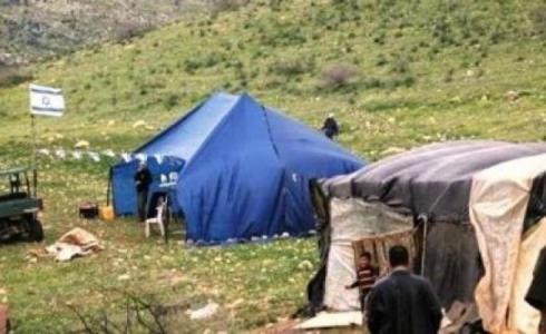 مستوطنون ينصبون خيمة جنوب بيت لحم