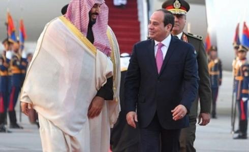 الرئيس المصري عبد الفتاح السيسي مع ولى العهد السعودي