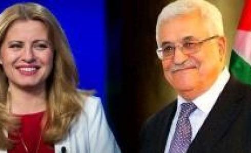 الرئيس محمود عباس ورئيسة جمهورية سلوفاكيا سوزانا تابوتاها