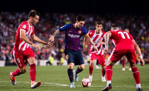 ميسي في مباراة برشلونة وجيرونا