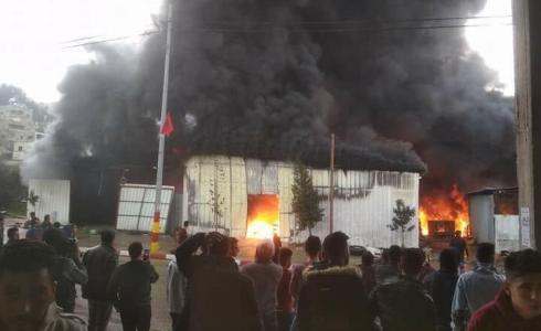 حريق سوق الخضار المركزي في بيتا