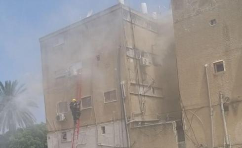 صورة من الحريق في عكا