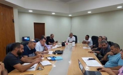 جلسة المجلس البلدي في قلنسوة