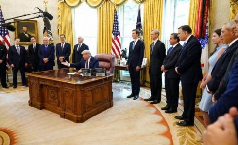 إعلان ترامب لاتفاق البحرين وإسرائيل 