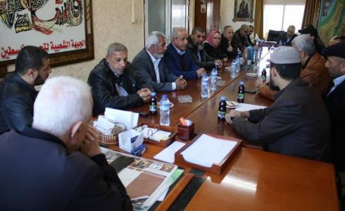  الجبهة الشعبية تستقبل وفدا من لجان المقاومة