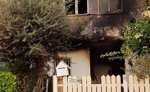 منزل محترق في الرملة