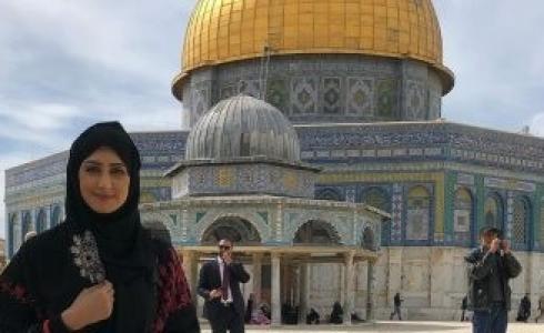 هيفاء حسين من باحات المسجد الأقصى
