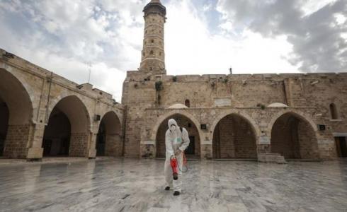 إجراءات تعقيم المساجد في غزة - أرشيفية