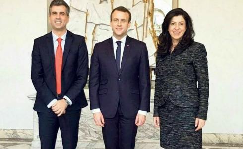 عبير عودة تلتقى إيلي كوهين بحضور الرئيس الفرنسي