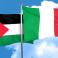 أعلام فلسطين وإيطاليا