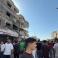 من مكان استهداف الشقة السكنية بحي النصر غرب مدينة غزة