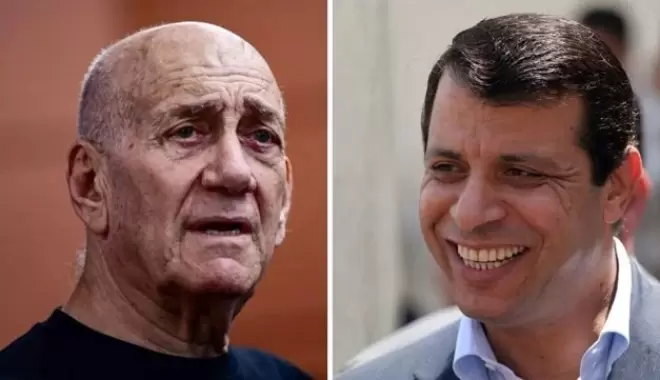 لقاء سري في أبو ظبي يجمع أولمرت ودحلان