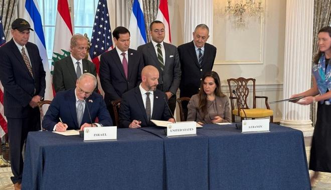 لبنان وإسرائيل يوقعان رسميا على اتفاق إطاري برعاية أمريكية
