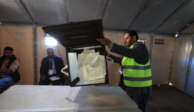 من انتخابات البلديات التي أقيمت في دير البلح وسط قطاع غزة