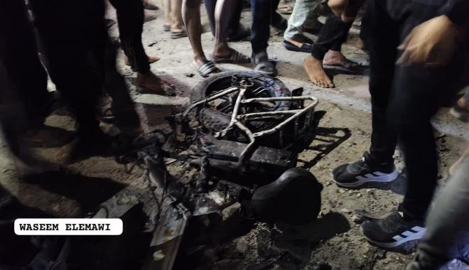 شهيدان باستهداف مواطنين على دراجة كهربائية بمدينة غزة