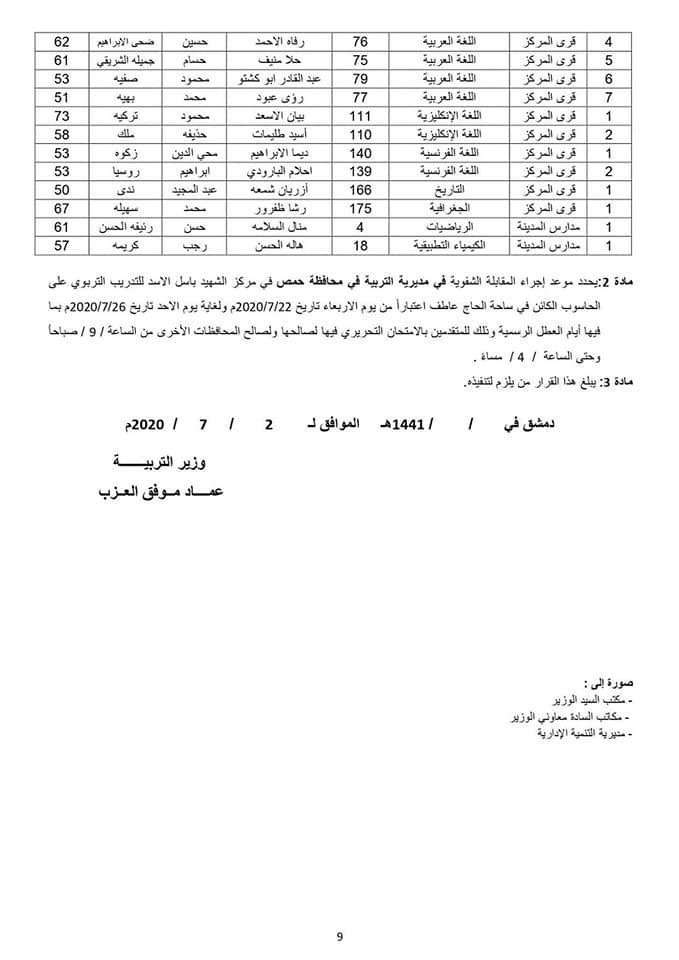 نتائج مسابقة وزارة التربية السورية 2020 (4).jpg