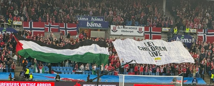 بالصور: النرويج تسحق إسرائيل بخماسية وسط أعلام فلسطينية